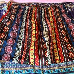 Vibrant Ethnic Print Shorts— Multicolor